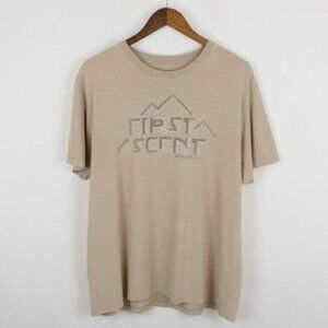 Eddie Bauer First Ascent Men's Extra Large Tan Gray Crewneck Short Sleeve Tee